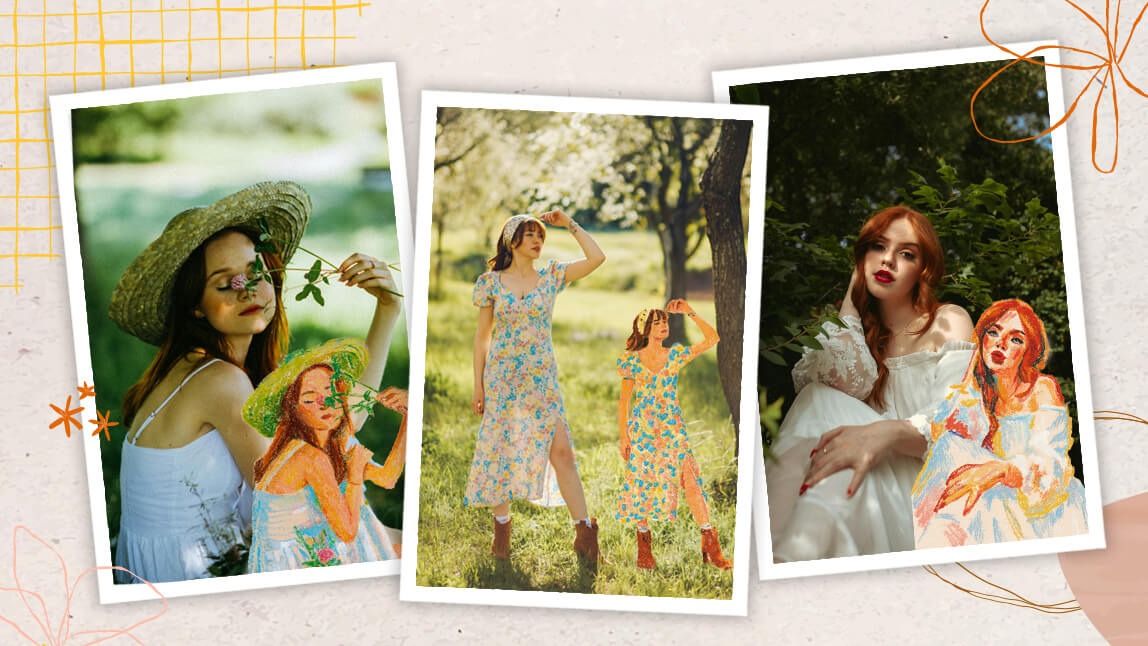 How to Make the Oil Pastel Fashion Illustration on TikTok with AI