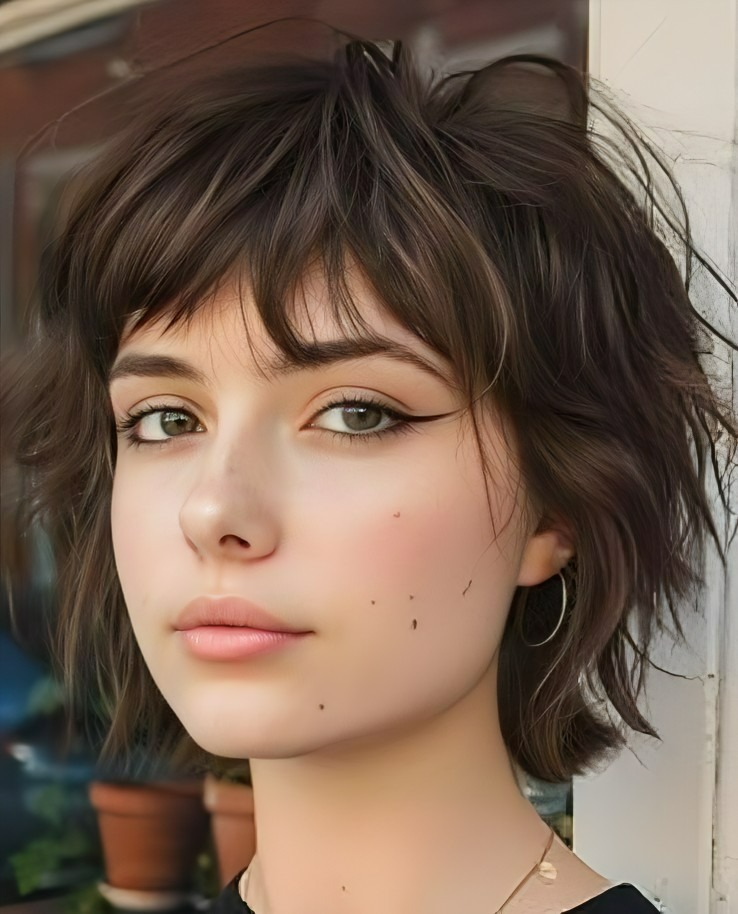 Wolfcut courte tendance 2025