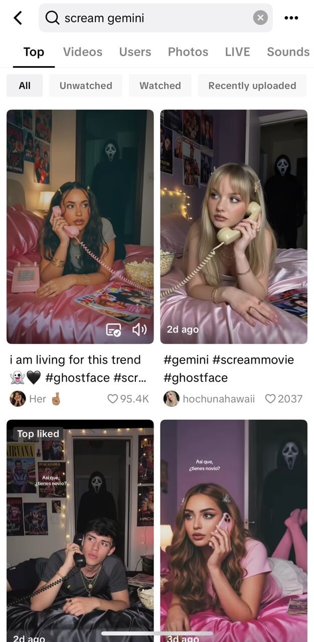 estilo Ghostface con Google Gemini AI
