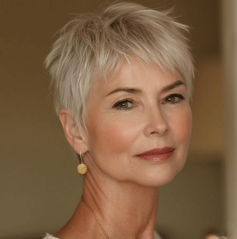 Coiffure femme 60 ans : coupe Pixie