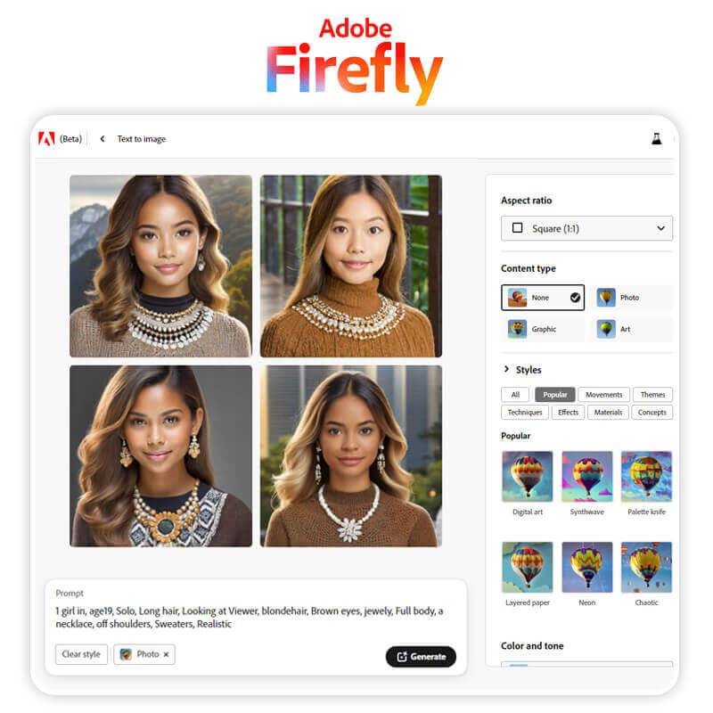 Best AI Image Generator: Firefly