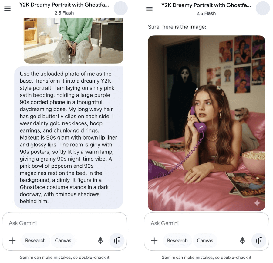 Exemplos de prompts para gerar imagem do Ghostface em apps de IA