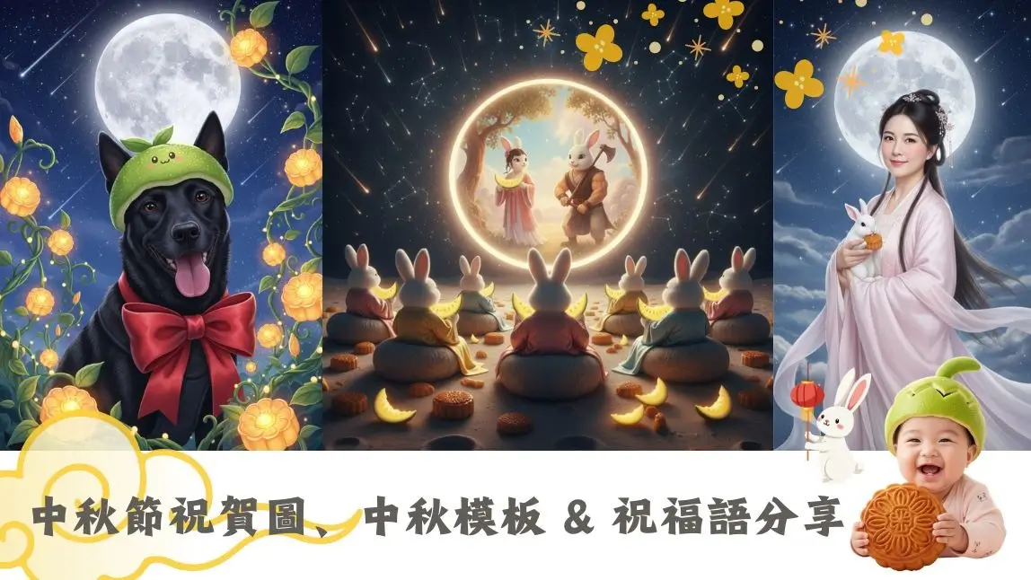 圖片由YouCam AI生成 中秋節祝賀圖、長輩早安問候圖後製教學+中秋節祝福語分享|圖片由YouCam AI生成