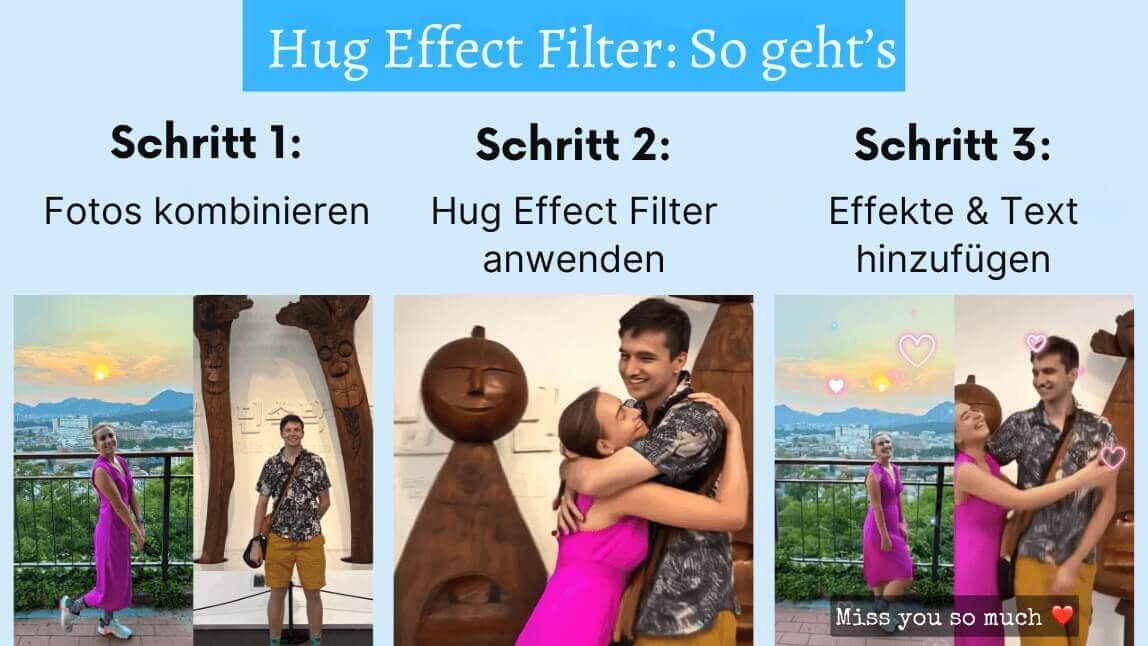 Leitfaden mit Bild: Wie erstellt man ein AI-Hug-Video, auf dem sich zwei Personen umarmen?