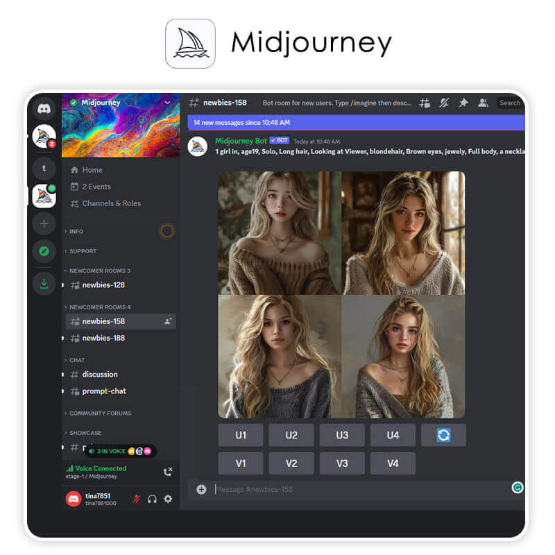 Meilleur Générateur d'Images IA en ligne : Midjourney