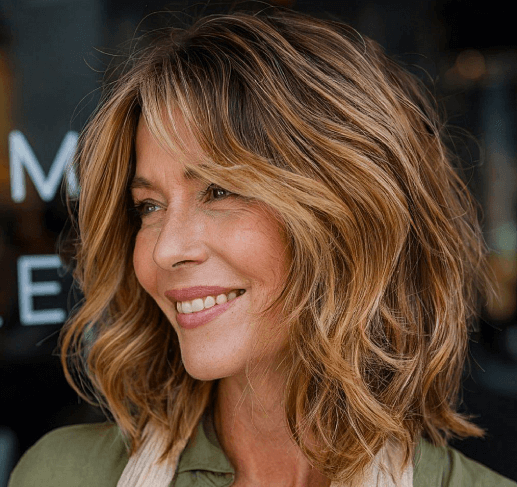 Coiffure femme 60 ans :  carré légèrement ondulé