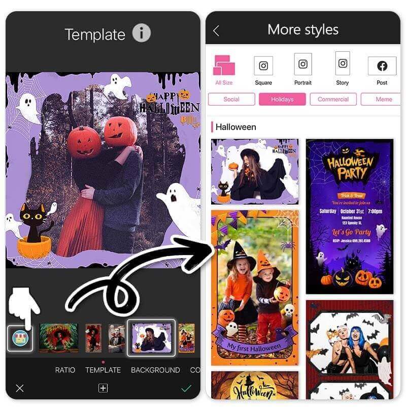 Invitaciones de Halloween para editar Invitaciones de Halloween para editar