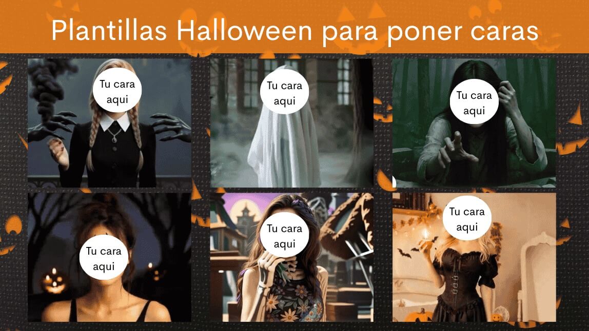 plantillas halloween para poner caras