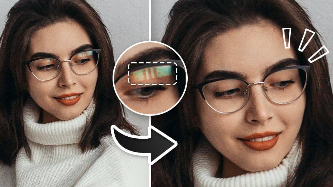 Comment enlever les reflets des lunettes sur photo