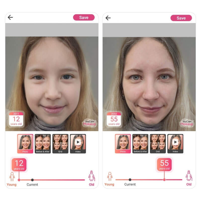 Filtre jeunesse et filtre vieillissant : appli vieillissement