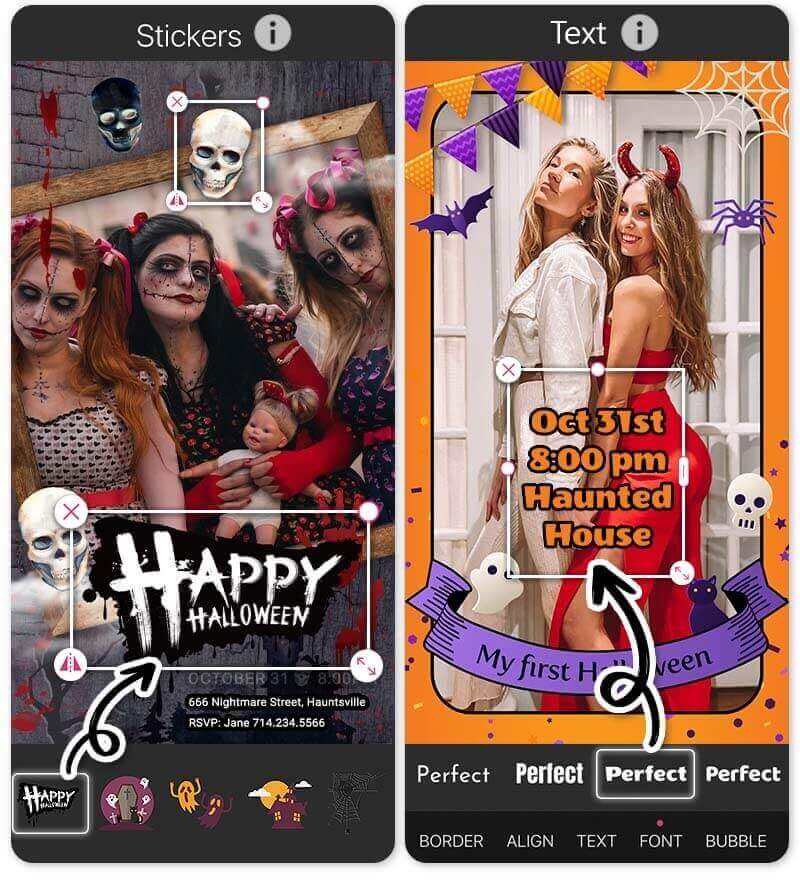 Invitaciones de Halloween para editar Invitaciones de Halloween para editar