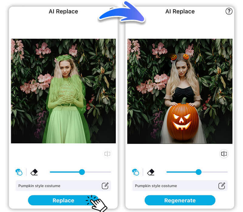 Use IA para adicionar uma abóbora à sua foto