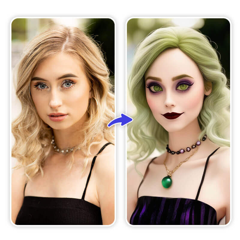 Bild mit Beetlejuice-Filter generieren