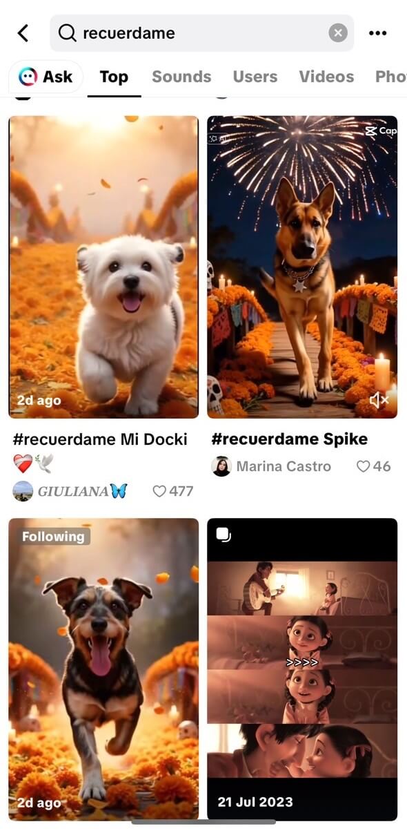 mascota con efecto del dia de los muertos recuerdame