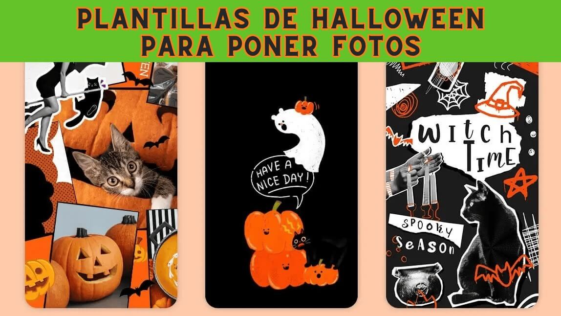 plantillas de Halloween para poner fotos