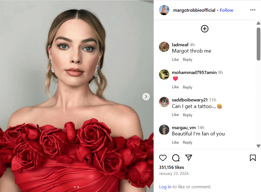 Celebridad con cara cuadrada: Margot Robbie