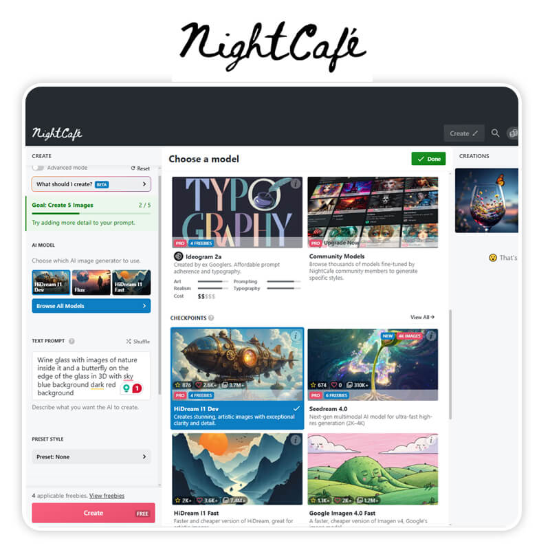 NightCafe: Community-Driven AI Art Playground