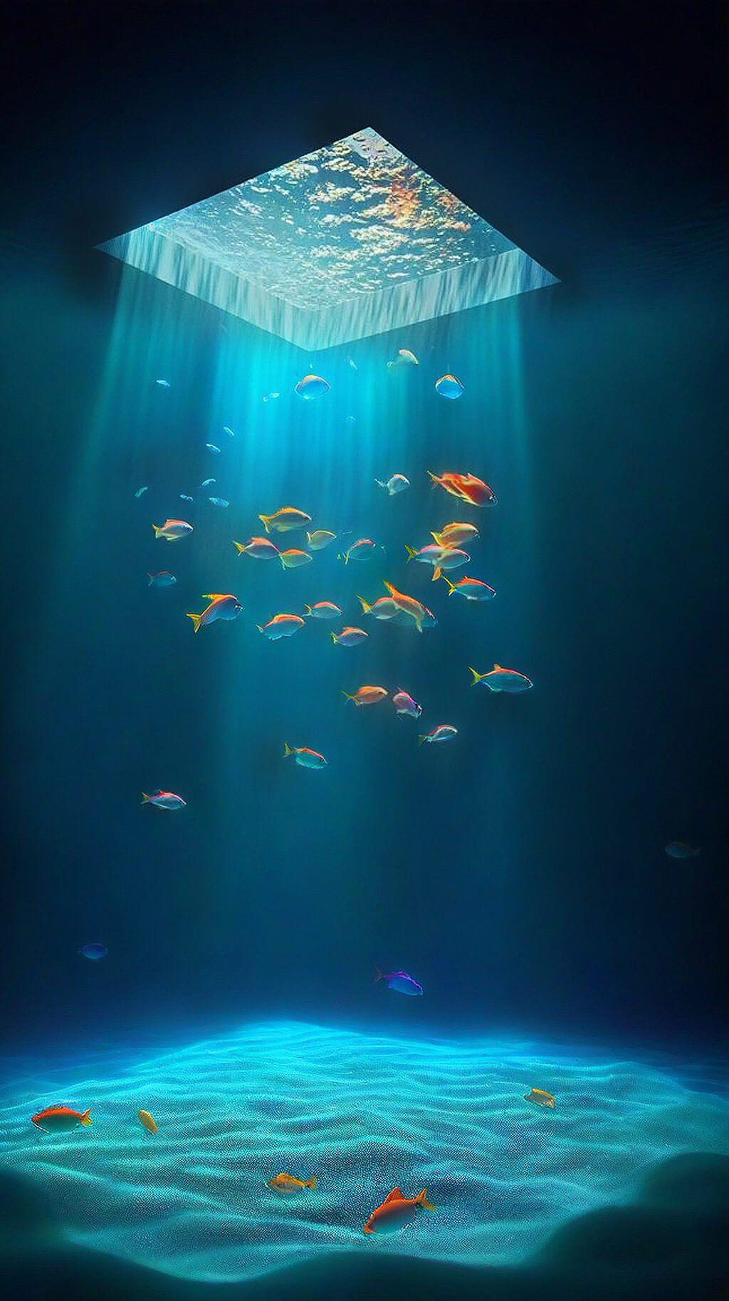 Papel de parede de um astronauta gerado por IA para iOS.