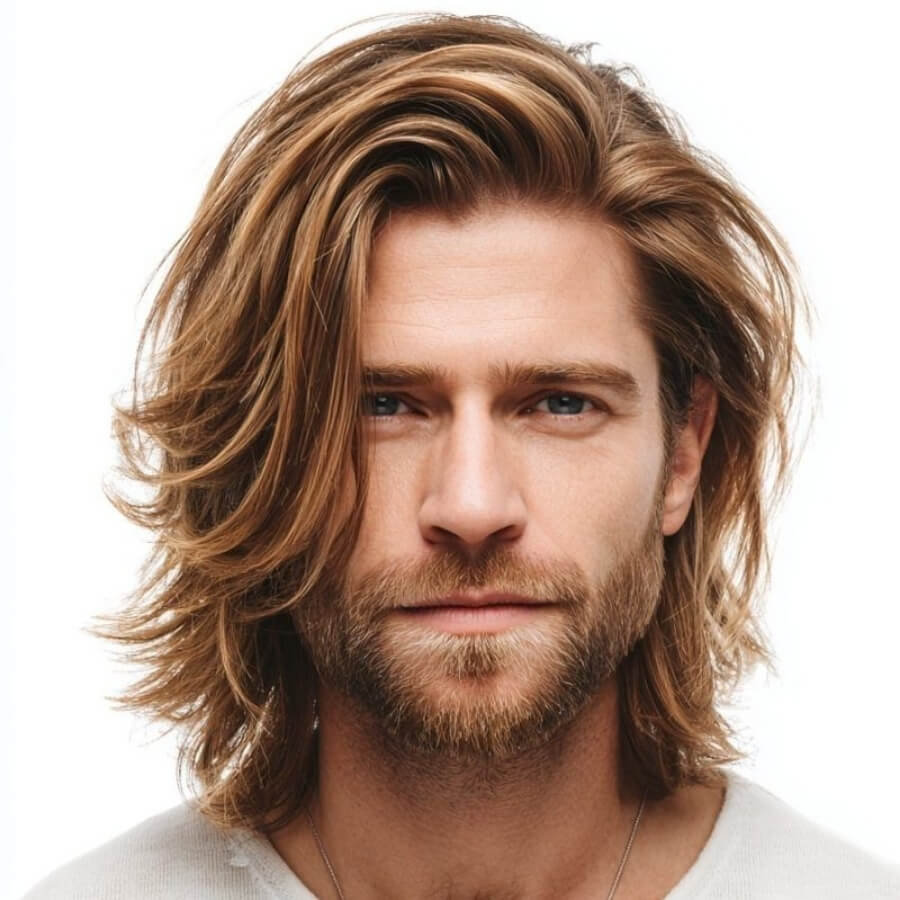 Long Hair + Side Part