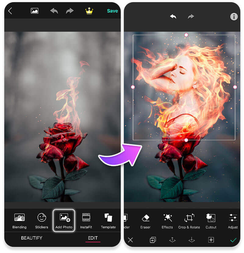 Enregistrer après avoir superposé 2 photos Enregistrer après avoir superposer 2 photos avec fusion