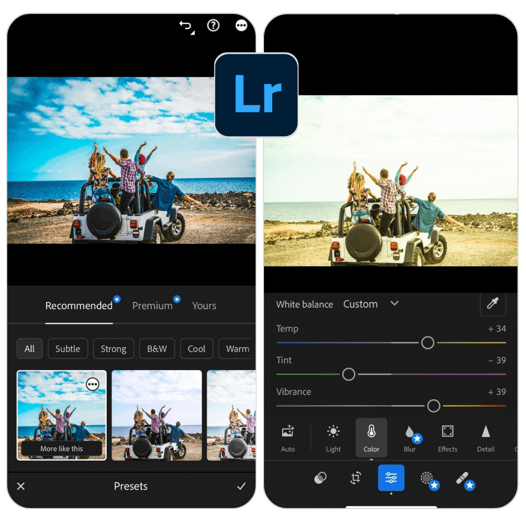 Best photo editing app for iPhone free: Lightroom