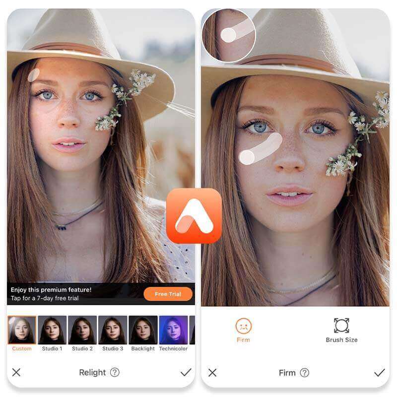 AirBrush - Meilleure appli retouche photo simple