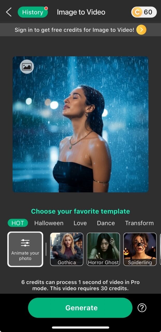 Animate Your Rain Photoshoot with AI