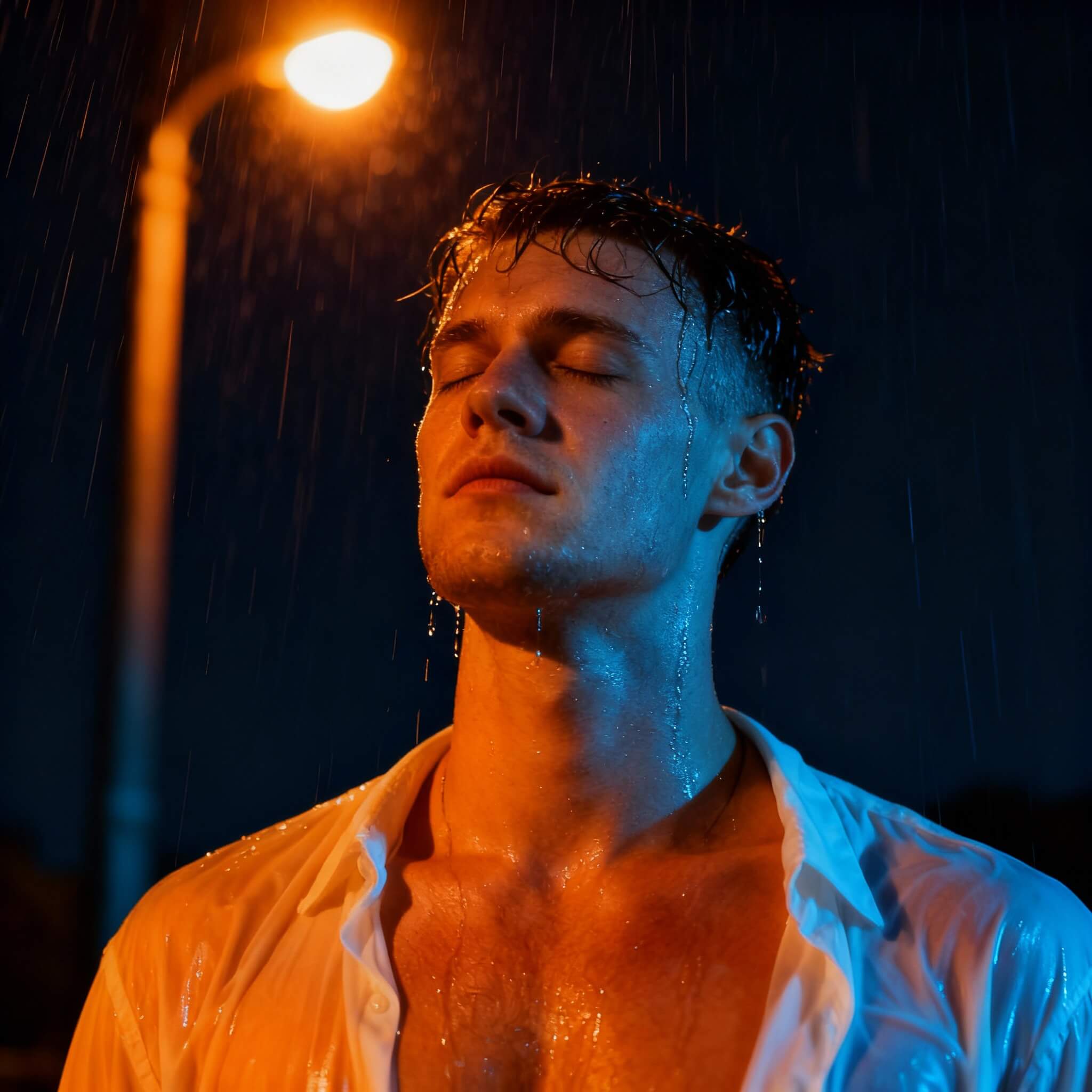 how to create the rain photoshoot effect