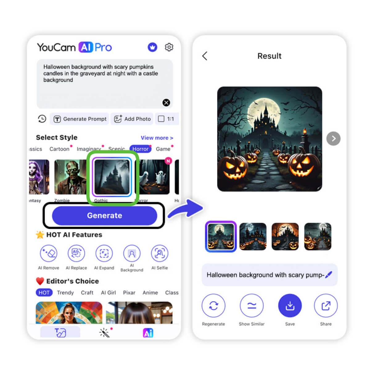 Seleziona lo Stile di Arte AI per le Tue Immagini di Halloween Seleziona lo Stile di Arte AI per le Tue Immagini di Halloween