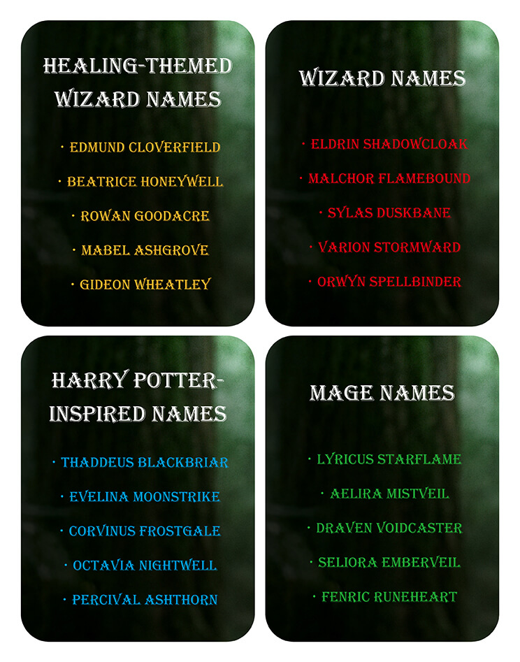 Wizard and Harry Potter Name Generator