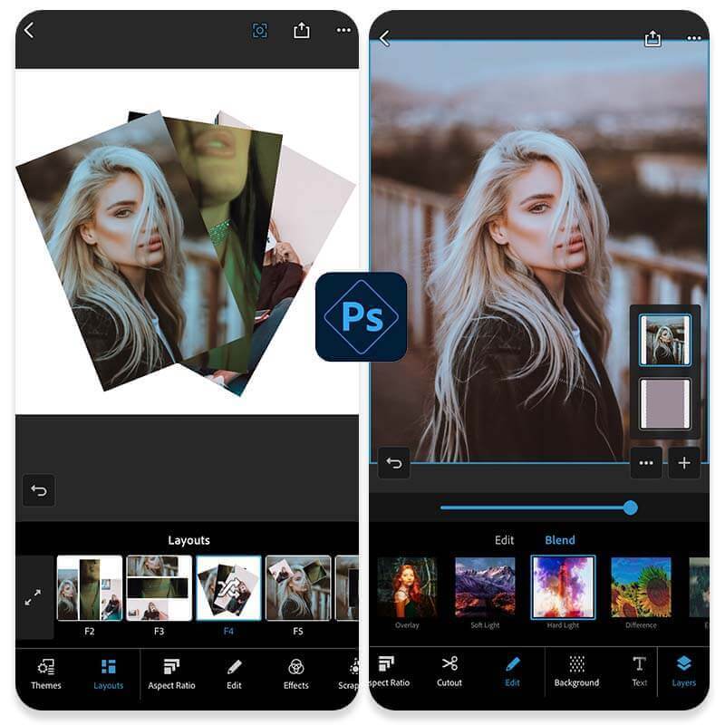 Photoshop Express Photo Editor - Meilleure appli retouche photo pour retouches avancées