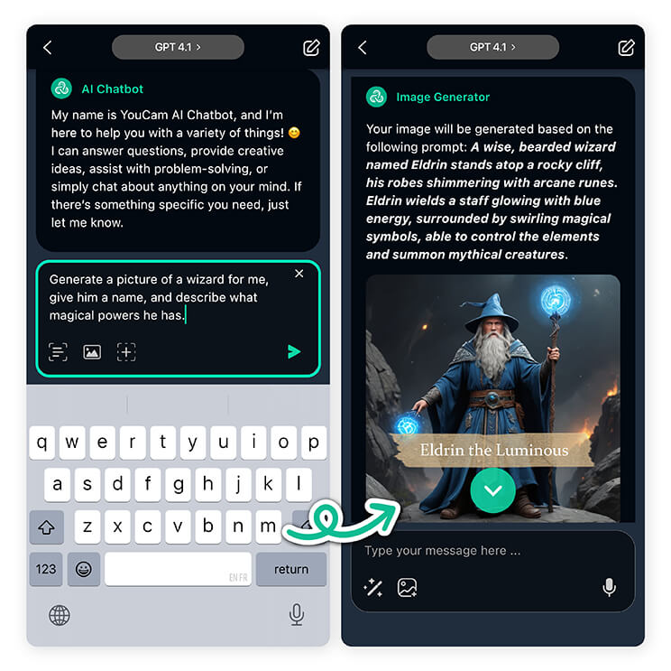How to Generate Wizard Names with YouCam AI Chat