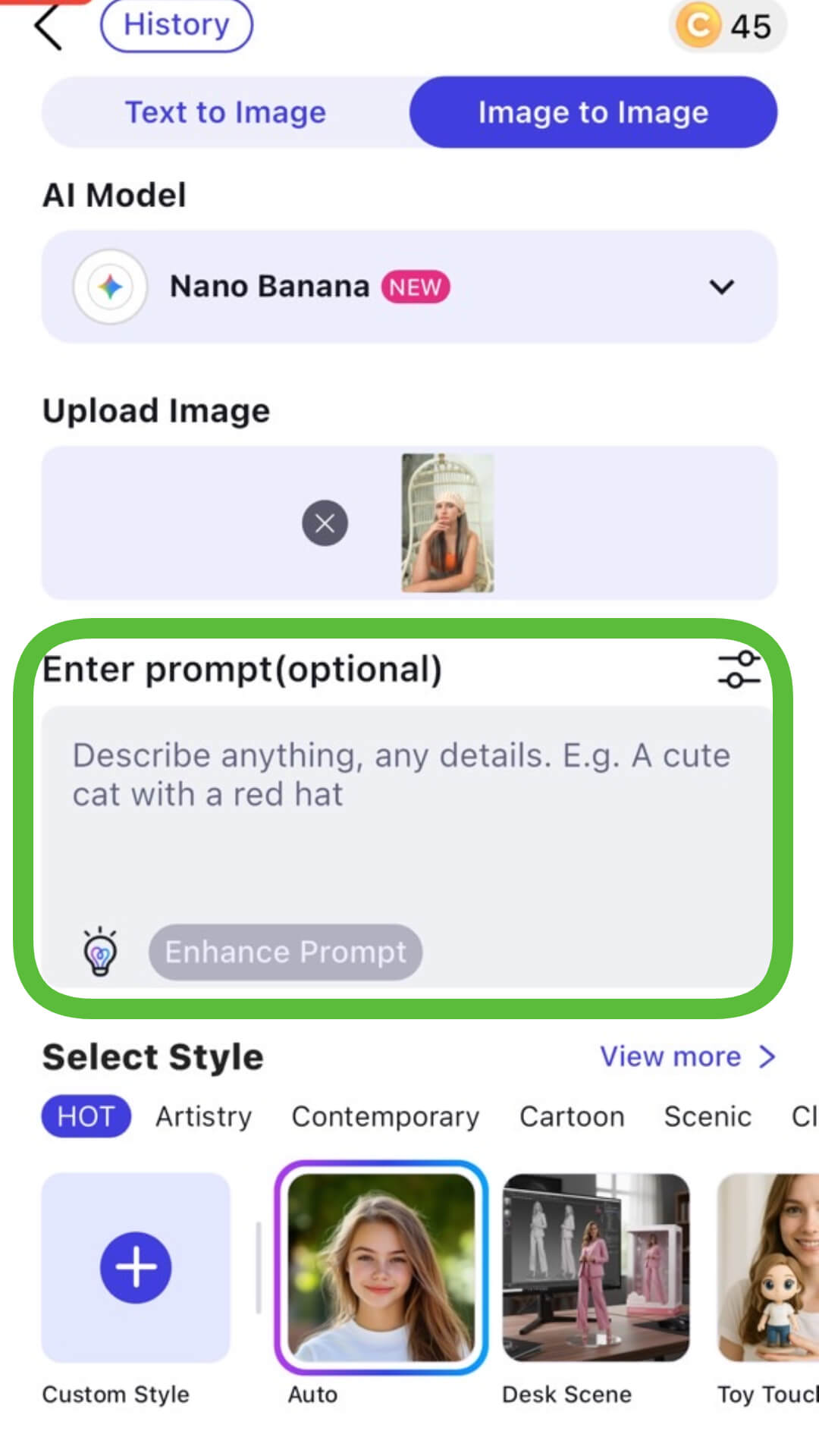 Generatore di Immagini AI YouCam AI Pro