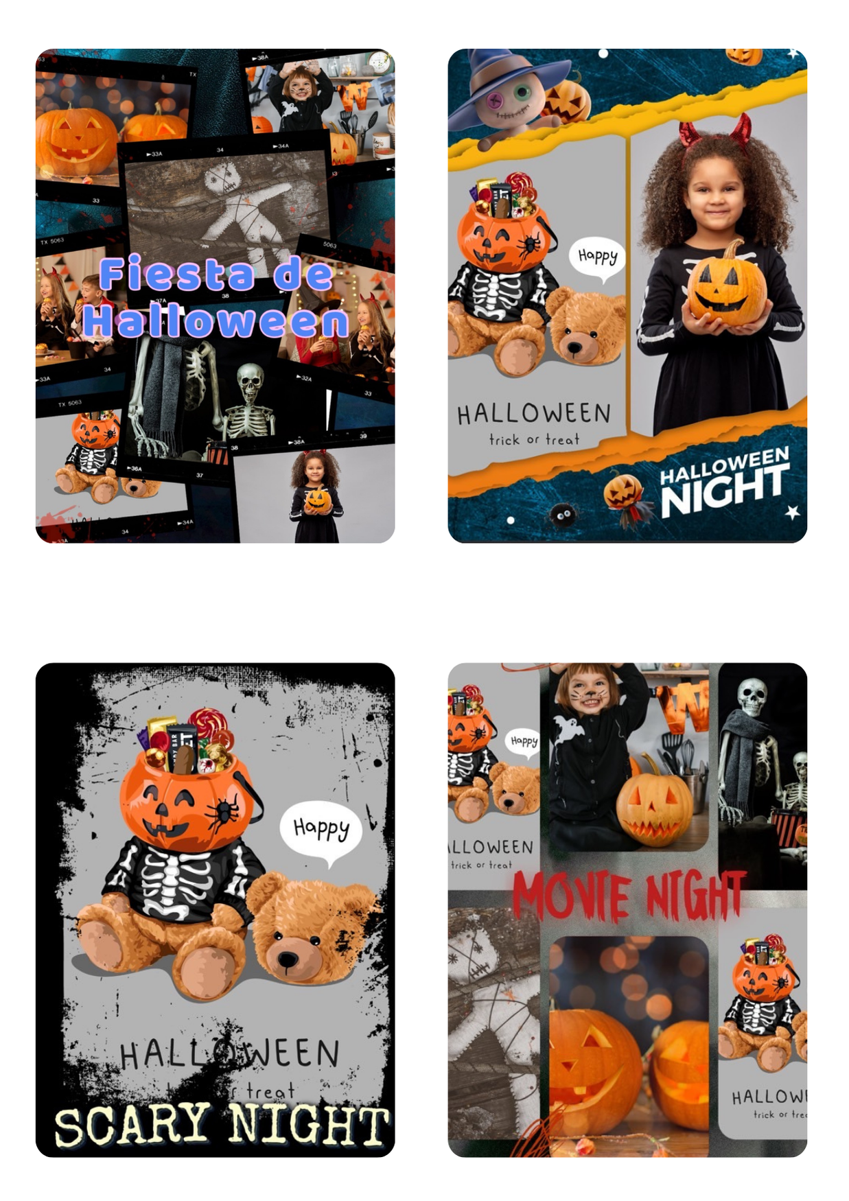 plantillas de halloween para editar con fotos