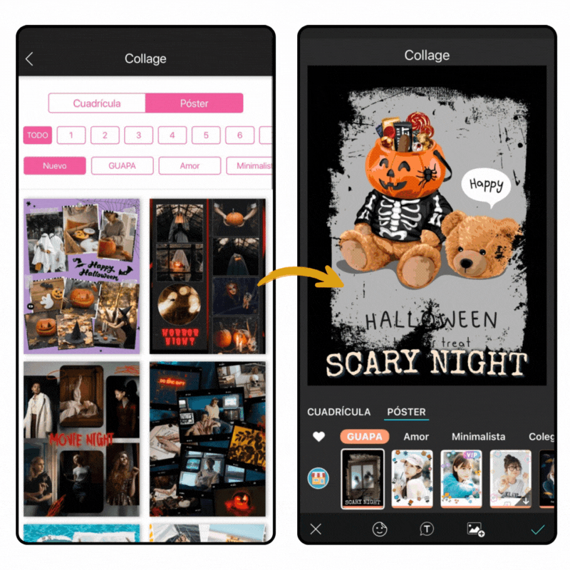 plantillas de halloween para editar con fotos
