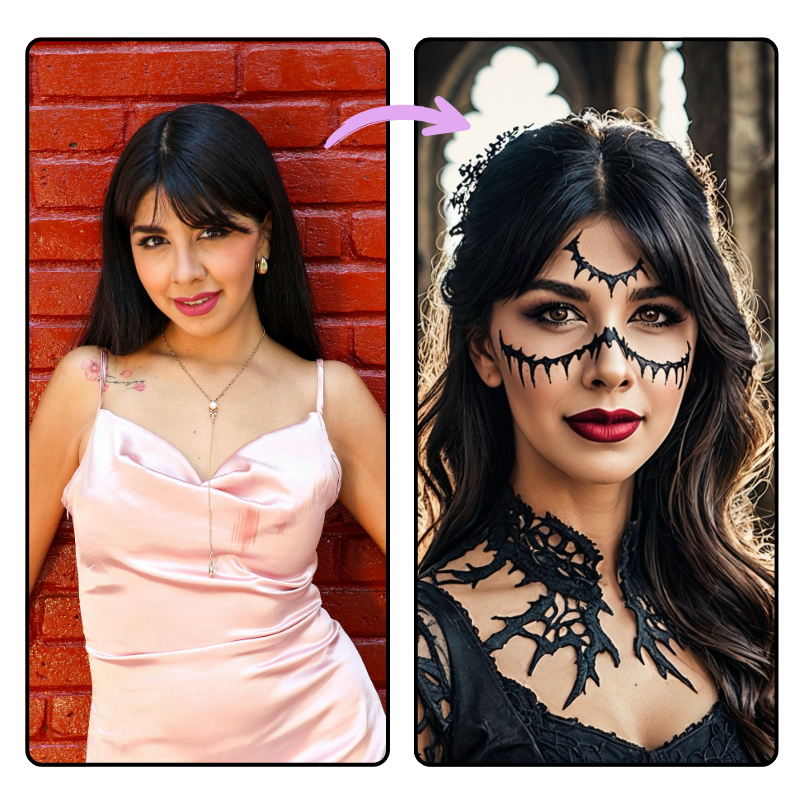 plantillas de halloween para editar caras