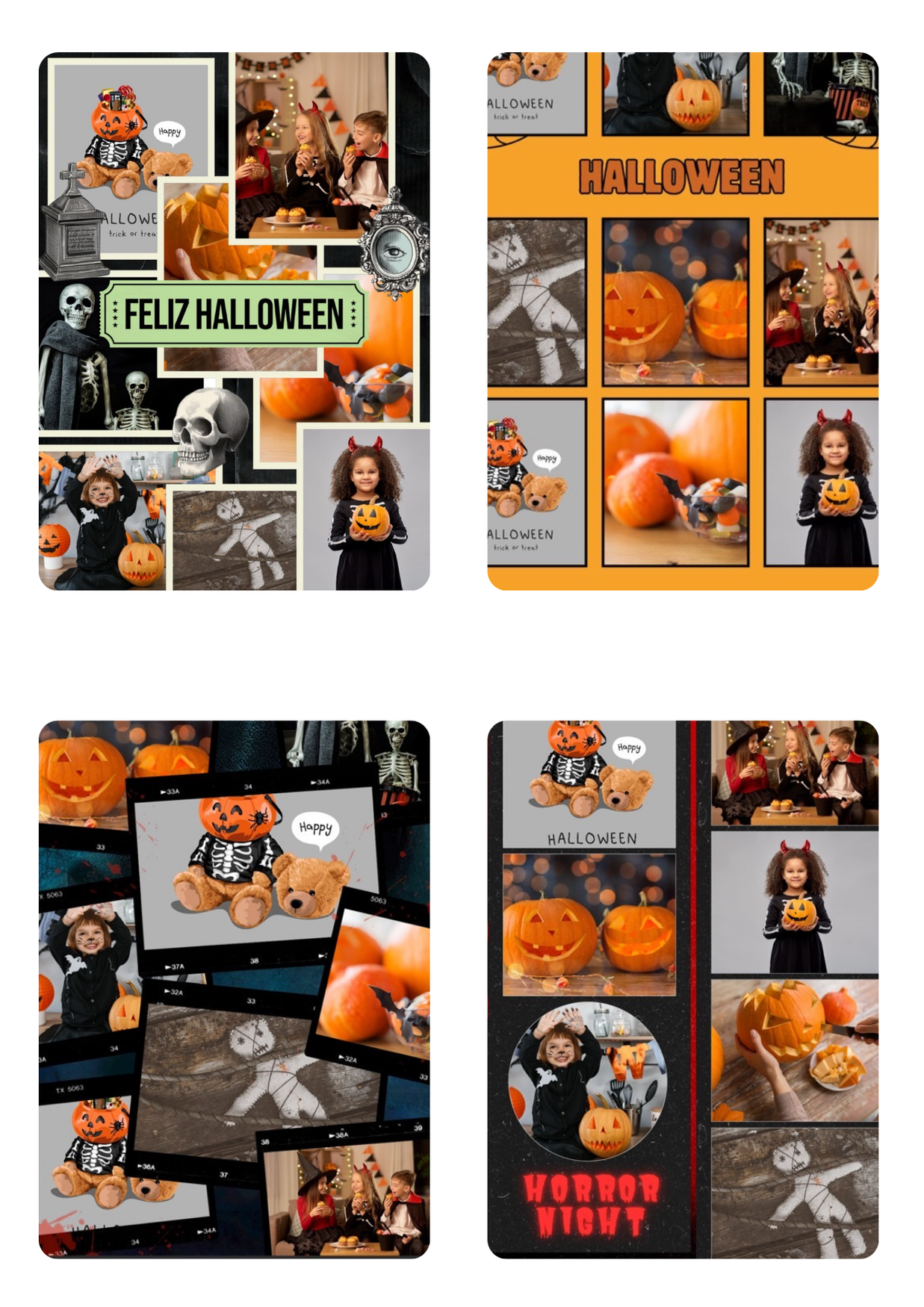 plantillas de halloween para editar con fotos