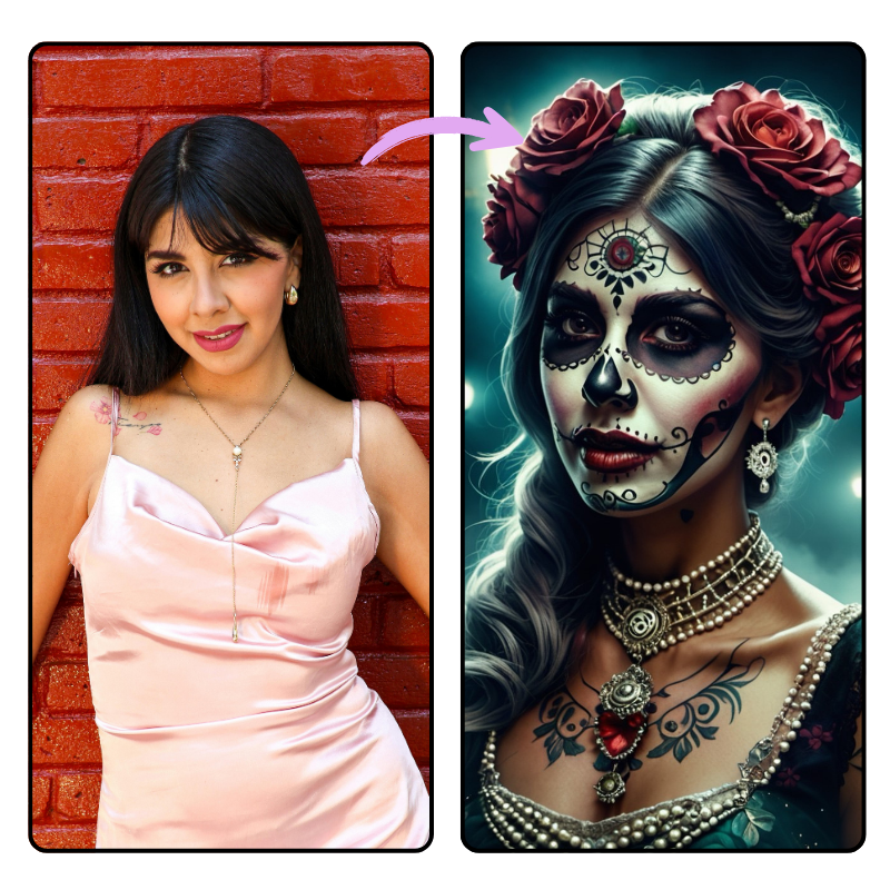 plantillas de halloween para editar caras
