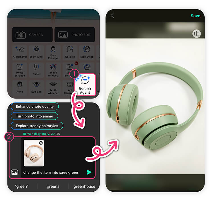 Change Item Color to Sage Green