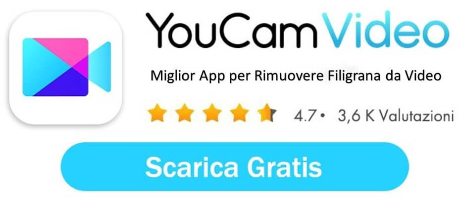 Miglior app per rimuovere filigrana da video; YouCam Video  Miglior app per rimuovere filigrana da video; YouCam Video