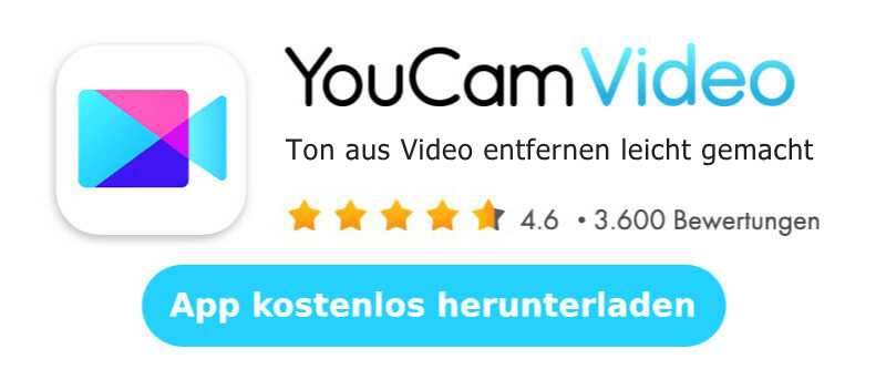 Download-Banner für die YouCam Video App.