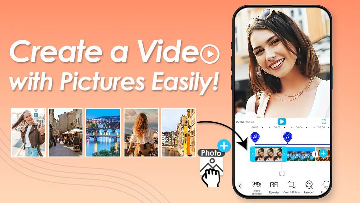 How to make a video with pictures on iPhone