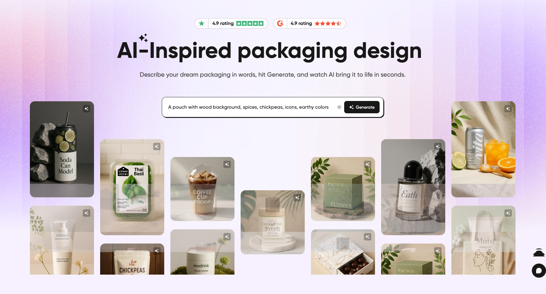 Pacdora AI-Inspired Packaging Design: Generate Unique Packaging Concepts with AI Creativity