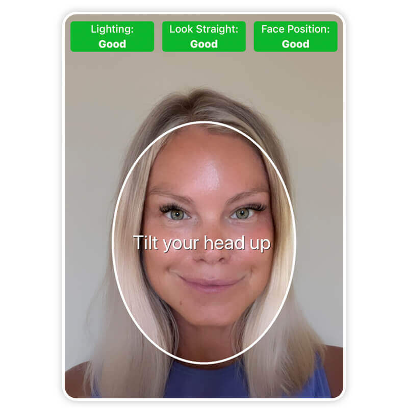 In-App-Kamera Mit der KI-Technologie von YouCam Makeup sitzt deine KI-Frisur perfekt.