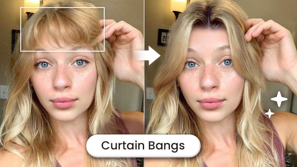 Curtain Bangs Filter: What Would I Look Like with Curtain Bangs