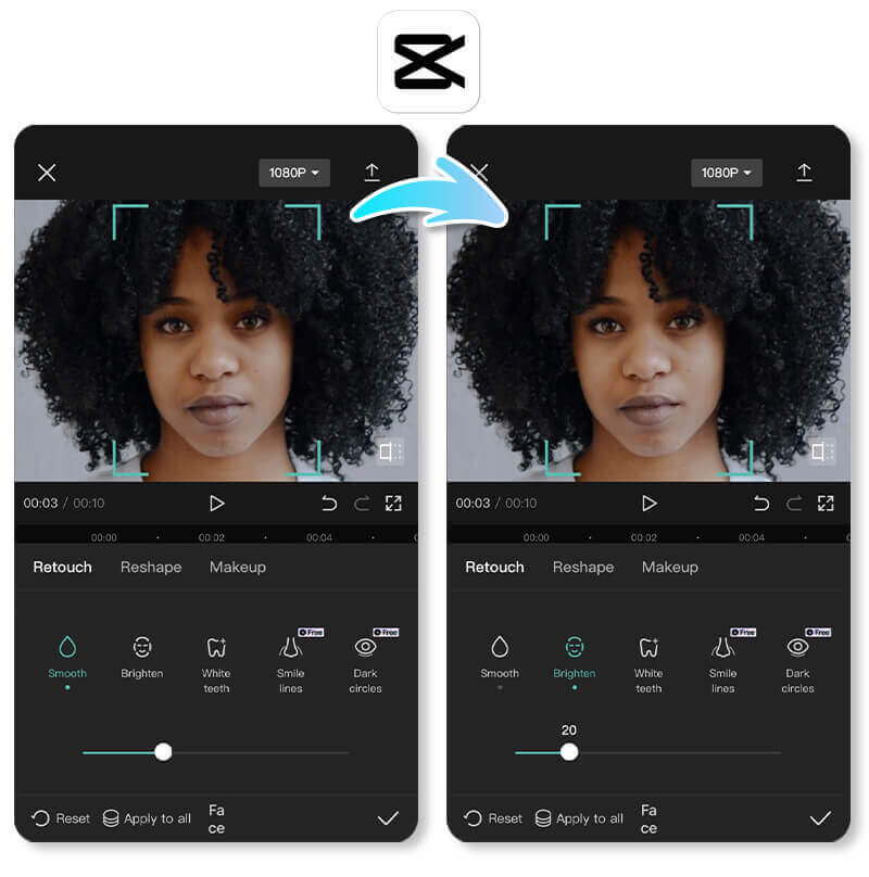 Capcut app interface - free video editing software for Android and iPhone, great for social media