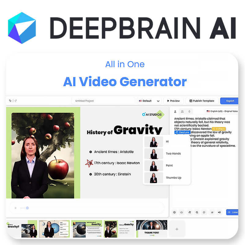 DeepBrain AI: Conversational Videos with Virtual Humans DeepBrain AI: Conversational Videos with Virtual Humans
