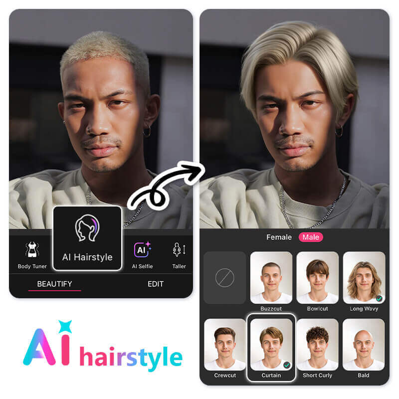 Try the Hair Filter That Gives You Curtain Bangs What would I look like with curtain bangs