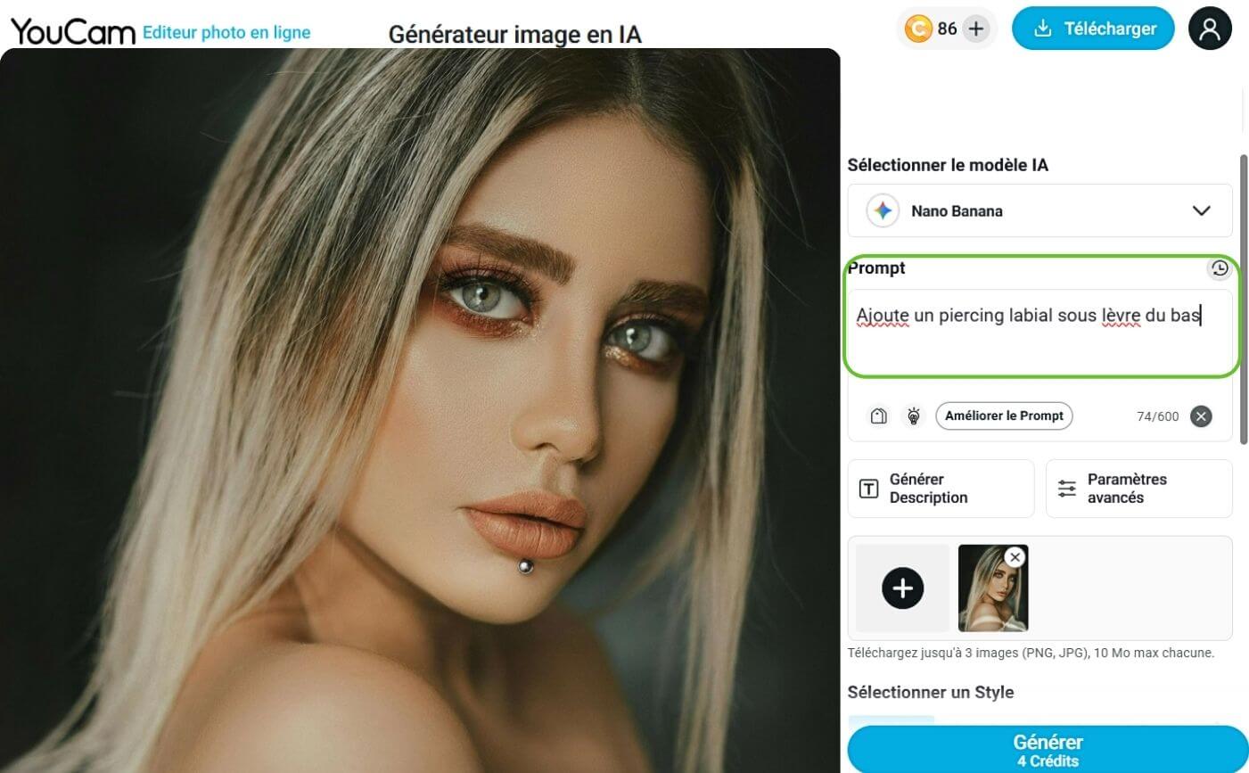 Simulateur filtre virtuel piercing en ligne Simulateur filtre virtuel piercing en ligne