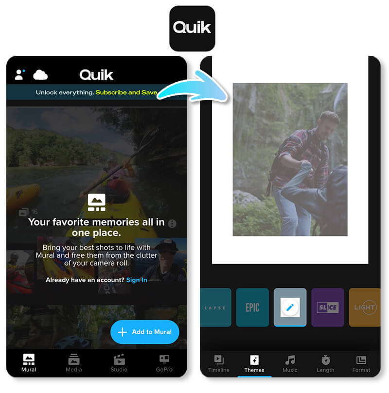 GoPro Quik - high-quality free video editing app for mobile